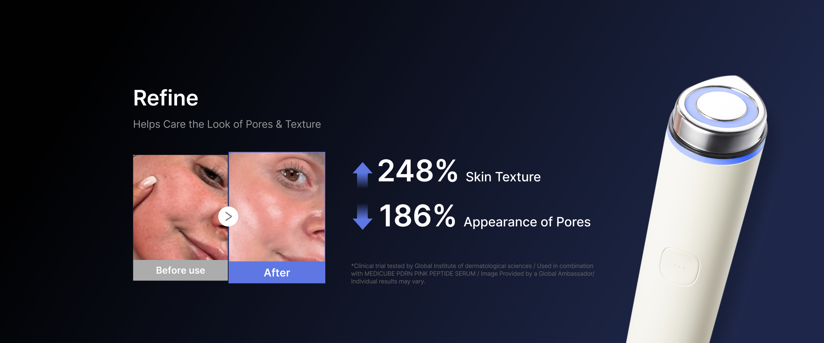 Helps Care the Look of Pores & Texture